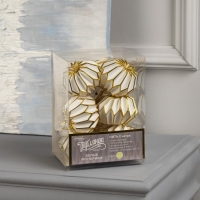 Гирлянда &laquo;Нить&raquo; 2 м с насадками &laquo;Белый фонарик&raquo;, IP20, прозрачная нить, 10 LED, батарейки AAх2 (в комплекте), свечение тёплое белое