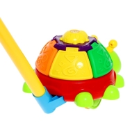 Каталка на палочке «Жучок», крутится, звенит, цвета МИКС Каталка на палочке «Жучок», крутится, звенит, цвета МИКС