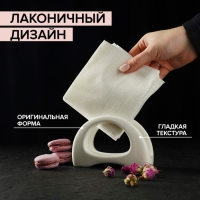 Салфетница фарфоровая Magistro &laquo;Бланш&raquo;, 13&times;3,5&times;8 см, цвет белый