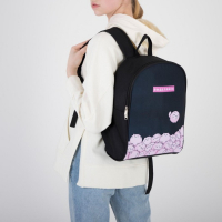 Рюкзак школьный молодёжный &laquo;Выделяйся&raquo;, 27х14х38, чёрный