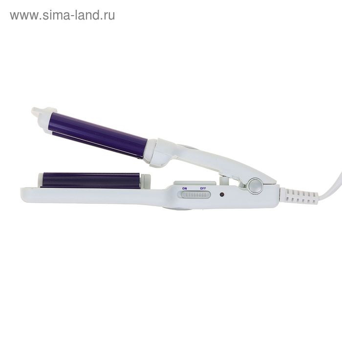 Плойка Galaxy GL 4619, 35 Вт, керамическое покрытие, d=10 мм, 180&deg;С, белая