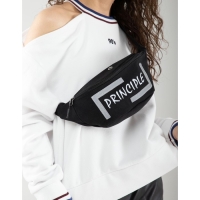 Сумка поясная, текстильная PRINCIPE, 35 х 12 х 5 см, светоотр. нашивки, отд на молнии, чёрная Сумка поясная, текстильная PRINCIPE, 35 х 12 х 5 см, светоотр. нашивки, отд на молнии, чёрная