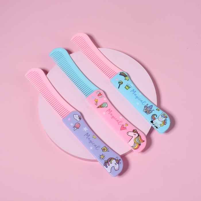 Расчёска складная, 19,5 &times; 2,5 см, цвет МИКС
