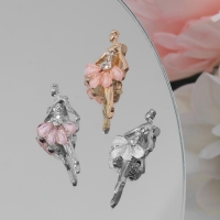 Брошь &laquo;Балерина в танце&raquo; мини, цвет МИКС (неделимая фасовка 12 шт., цена за шт.)