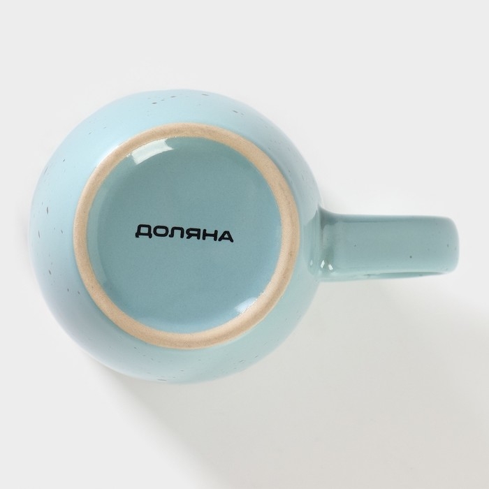 Кружка керамическая Доляна &laquo;Марион&raquo;, 340 мл, цвет голубой