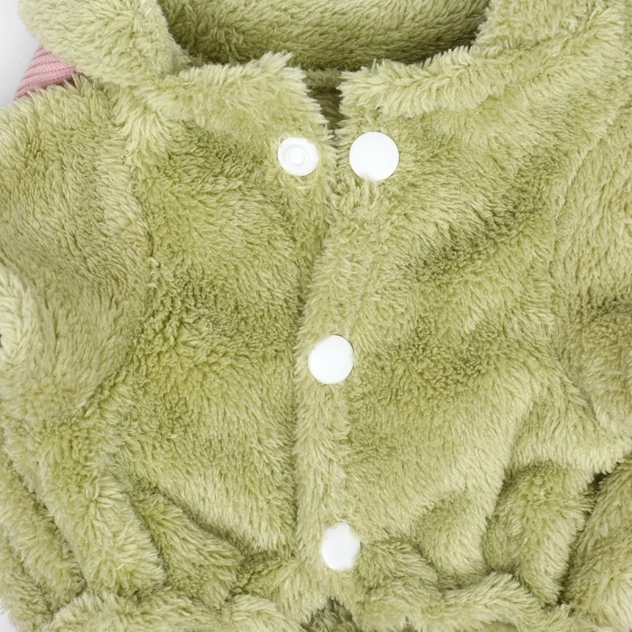 Комбинезон Комбинезон "Love", размер XS (ДС 20 см, ОГ 30 см, ОШ 20 см), зелёный/розовый