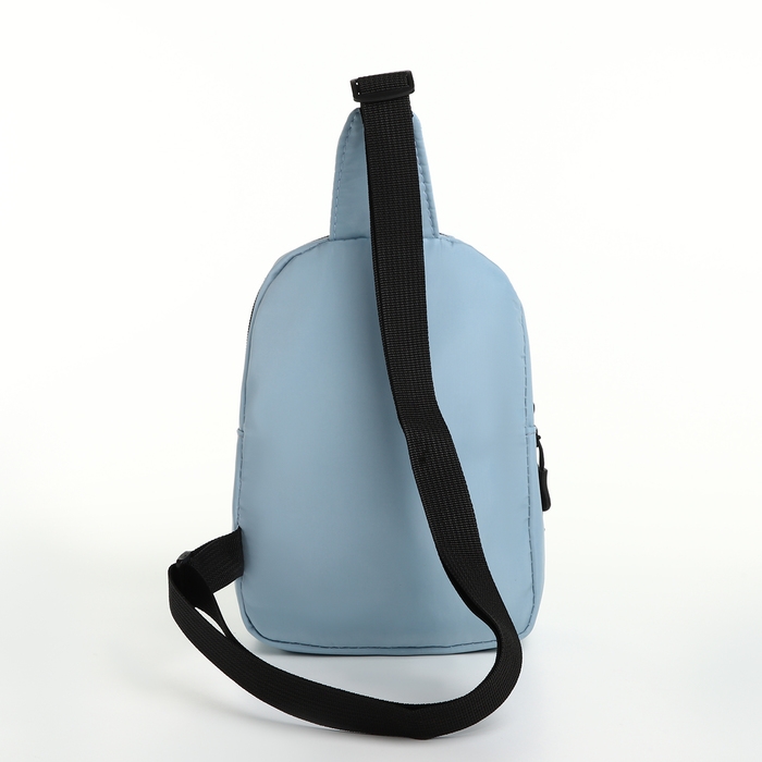Сумка-слинг на молнии TEXTURA, наружный карман, цвет голубой Сумка-слинг на молнии TEXTURA, наружный карман, цвет голубой