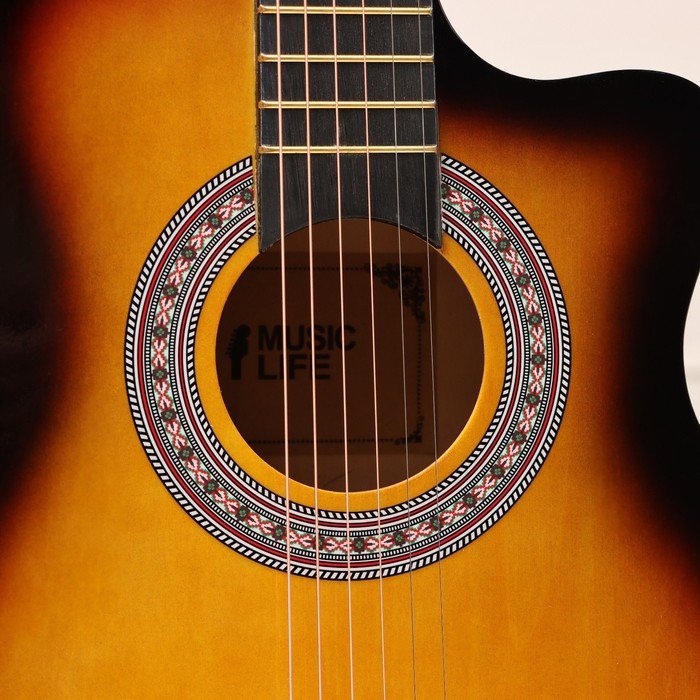 Гитара акустическая Music Life QD-H38Q-JP санберст, 6-ти струнная, 97 см Гитара акустическая Music Life QD-H38Q-JP санберст, 6-ти струнная, 97 см
