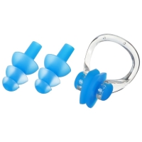 Набор для плавания ONLYTOP &laquo;Акула&raquo;: зажим для носа, беруши, цвет синий