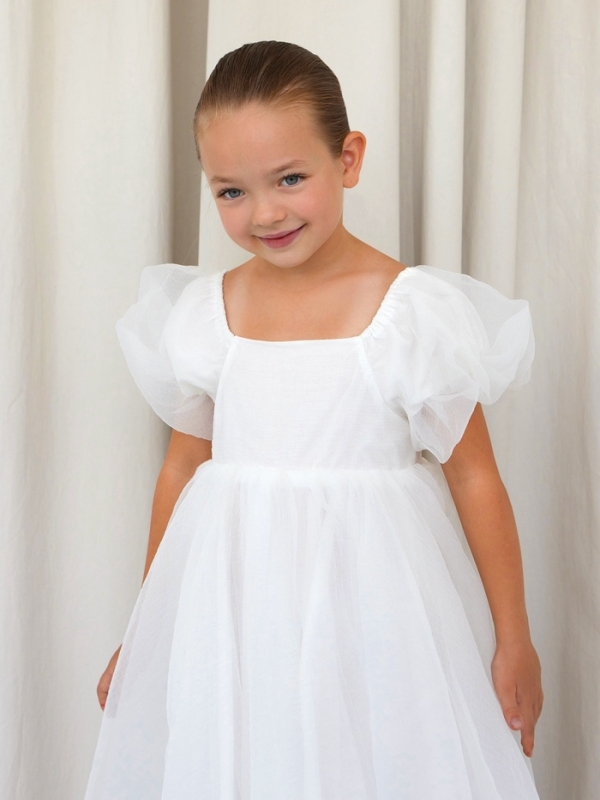 Платье детское нарядное KAFTAN рост 140, белый
