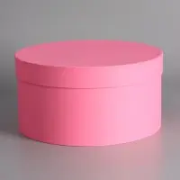 Коробка круглая розовая, 30 х 15 см