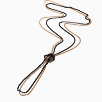 Бусы 2 нити &laquo;Трансформер&raquo; (несколько способов носки), цвет чёрно-золотой, 118 см