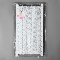 Тесьма декоративная, 20 мм, 10 &plusmn; 1 м, цвет белый