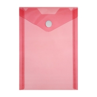 Набор из 5 штук, папка-конверт на кнопке, А6, 180 мкм, вертикальная, тонированная, 5 цветов