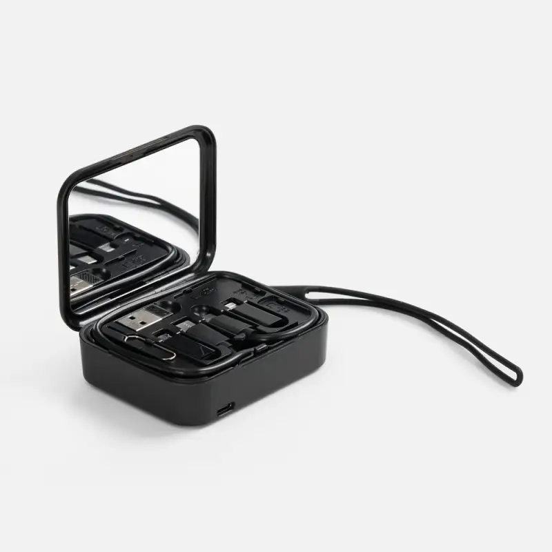 Набор для ухода за гаджетами с беспроводной зарядкой Rules, черный