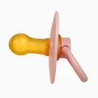 Набор классических пустышек, 2 шт., латекс, персиковый/айвори, в контейнере, от 3 мес., M&B