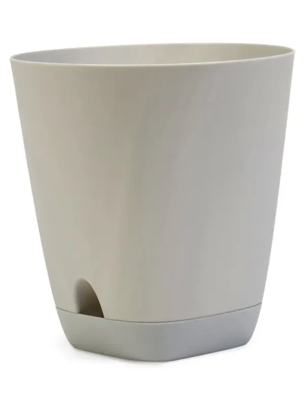 Кашпо с прикорневым поливом 2 л  D-14,5см, H-15см серый "Гранд"