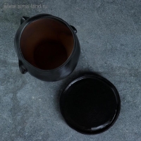 Горшок - органайзер "Голова" черное, 3 л/ 24х19см