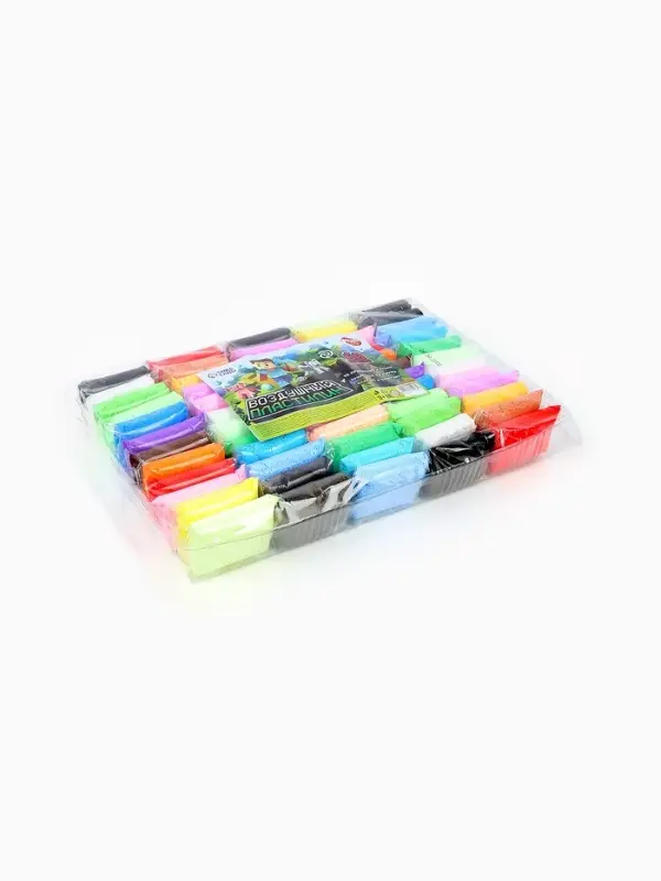 Пластилин воздушный &laquo;Пиксели&raquo;, 60 цветов