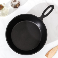 Сковорода &laquo;Сотейник&raquo;, d=24 см, алюминиевая ручка, антипригарное покрытие, цвет чёрный