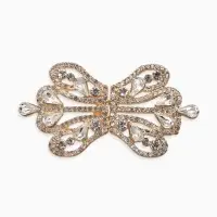 Зажим для кардигана "Ажур", корона империи, цвет белый в золоте