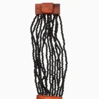 Браслет плетёный 20х5 см, цв. чёрный