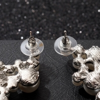 Серьги с жемчугом «Жасмин» ветка с жемчугом, цвет белый в серебре Серьги с жемчугом «Жасмин» ветка с жемчугом, цвет белый в серебре