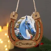 Набор сувениров Подкова &laquo;Удачи, Здоровья, Счастья&raquo;, 9&times;9.5 см, набор 3 шт.