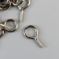 Винт-глазок для крепления картин, фоторам серебро (набор 100 шт) 1,8х0,9 см Винт-глазок для крепления картин, фоторам серебро (набор 100 шт) 1,8х0,9 см