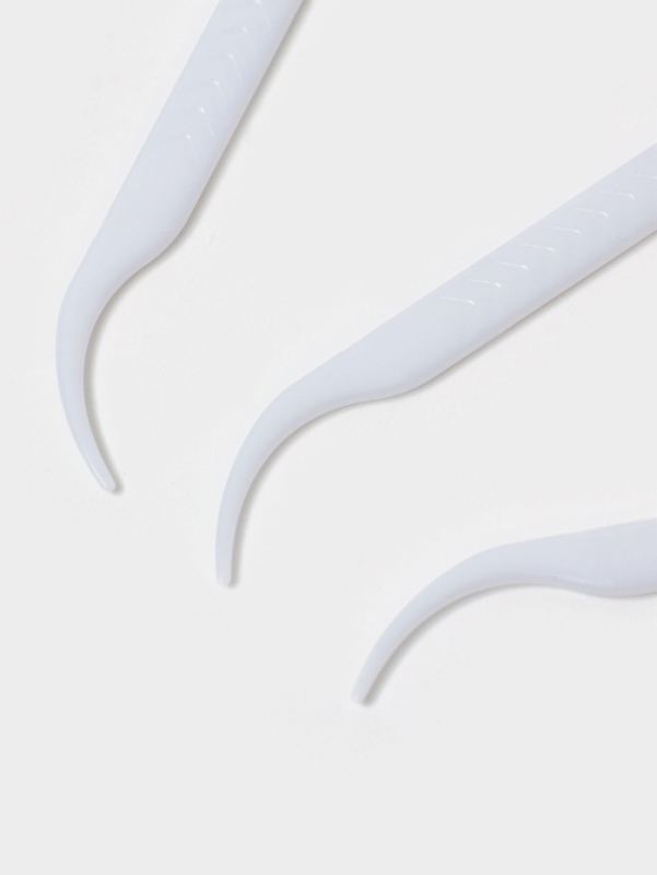 Зубочистки с зубной нитью Доляна, набор 50 шт., пластик, шелковина, белые