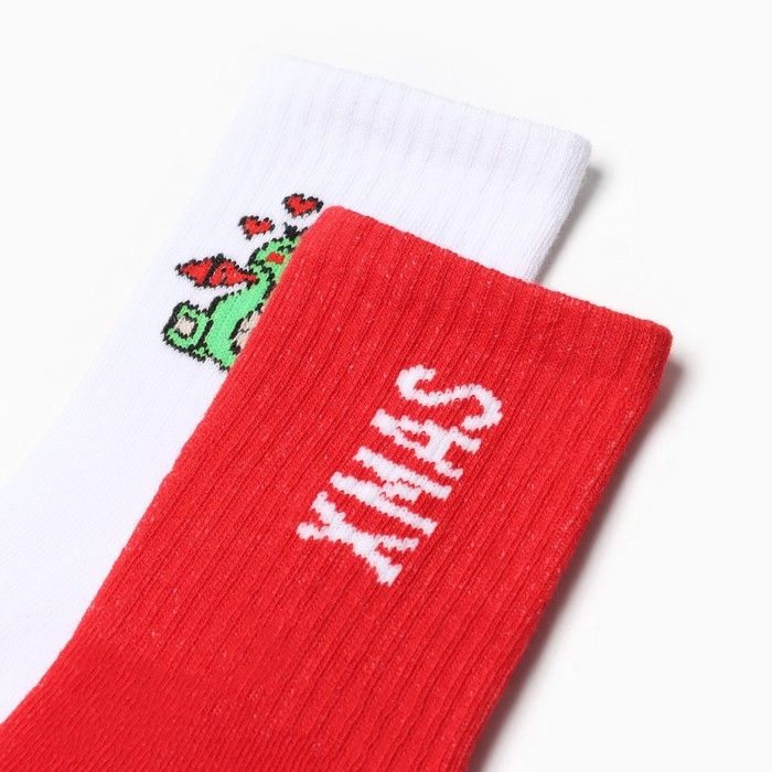 Набор женских новогодних носков KAFTAN "Marry XMAS" размер 36-40 (23-25 см), 2 пары