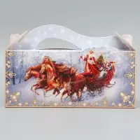 Коробка подарочная новогодняя складная &laquo;С Новым годом!&raquo;, 23 х 10 х 10 см