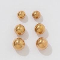 Пусеты в коробке 108 пар &laquo;Ассорти&raquo; бусины №3, 4, 5, цвет золото