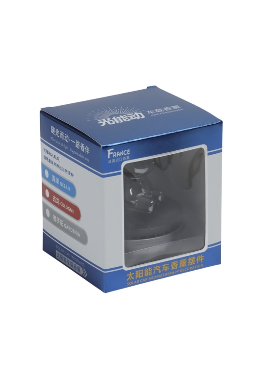 Аксессуар на панель с ароматизатором, мишка, вращается от солнца, серый