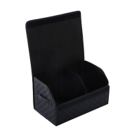 Органайзер кофр в багажник автомобиля LION, экокожа, ромб, 50&times;30&times;30 см, черно-синий