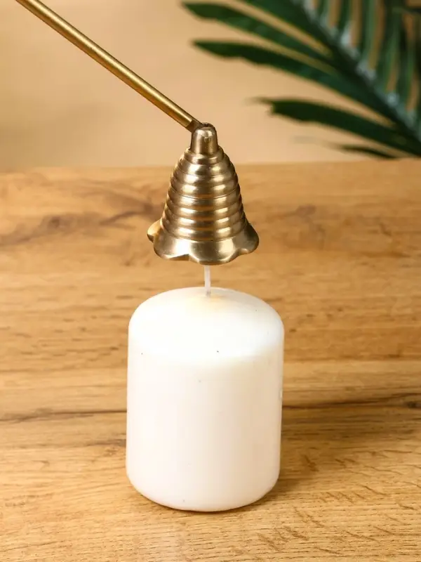 Гаситель для свечей "Спираль" латунь 28 см