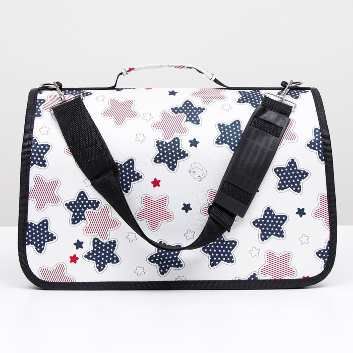 Сумка-переноска каркасная "Звёзды", размер S, 37,5 х 17 х 22 см