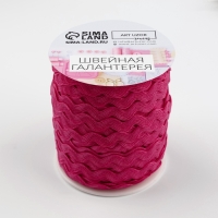 Тесьма декоративная &laquo;Вьюнчик&raquo;, 5 мм &times; 27 м &plusmn; 1 м, цвет ярко-розовый №28