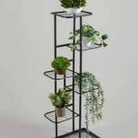 Подставка для цветов Greengo, 6 полок, 44 &times; 22 &times; 105 см, напольная, металл, тёмно-серая