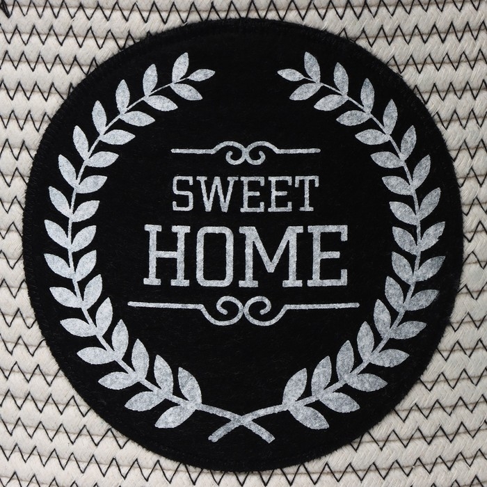 Корзина для хранения LaDо́m Sweet home, ручное плетение, 31&times;31&times;24 см, цвет белый