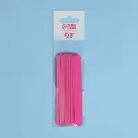 Набор пилок для ногтей на деревянной основе, форма прямая, 200/200 грит, 10 см, 10 шт., МИКС