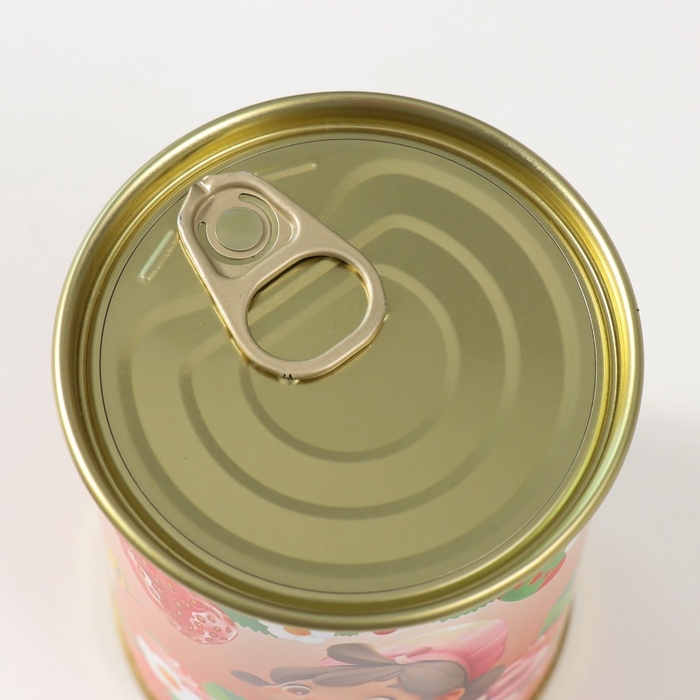 Подарочные носки в банке &laquo;На сладкую жизнь&raquo;, (внутри ароматизированные носки женские, цвет белый), клубника