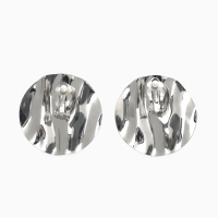 Клипсы &laquo;Тренд&raquo; круг, цвет серебро