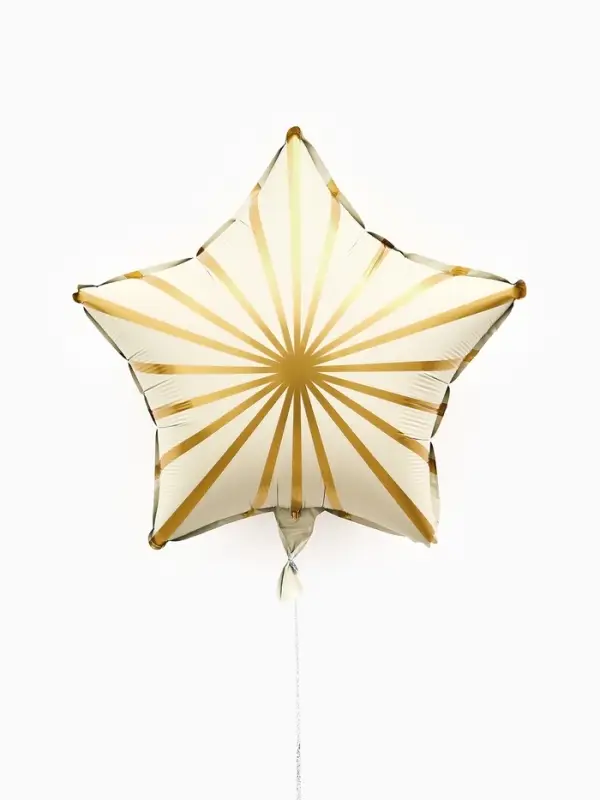 Воздушный шар фольгированный 18" звезда "Грани" цвет белый сатин, набор 5 штук