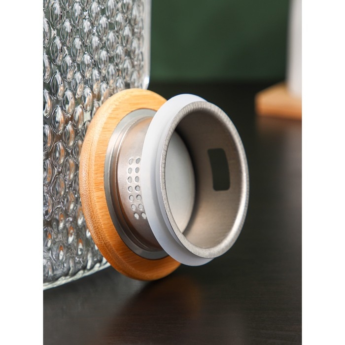 Кувшин стеклянный с бамбуковой крышкой BellaTenero &laquo;Эко&raquo;, 1,5 л