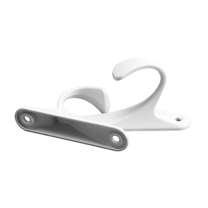 Крючок для штор CAPPIO KS101, однорожковый, цвет белый, 2 шт.