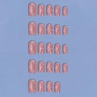 Накладные ногти «lines», 24 шт, с клеевыми пластинами, форма мягкий квадрат, цвет нежно-розовый Накладные ногти «lines», 24 шт, с клеевыми пластинами, форма мягкий квадрат, цвет нежно-розовый