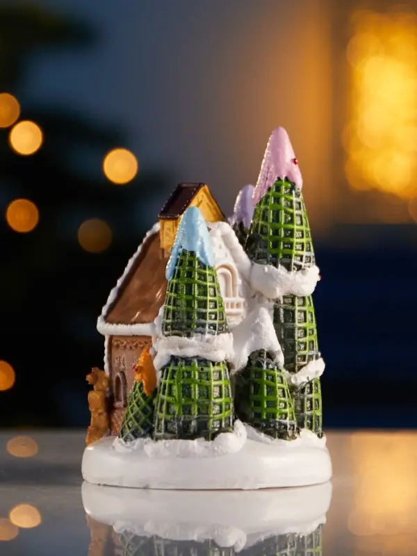 Фигура светодиодная "Дом печеньки" 10х7 см, 4 LED, LR41x3 (в компл), Т/БЕЛЫЙ