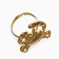 Кольцо "Краб", безразмерное, цвет золото