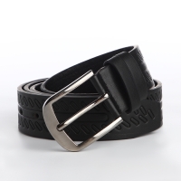 Ремень мужской &laquo;Великан&raquo;, ширина 4 см, винт, пряжка металл, цвет чёрный